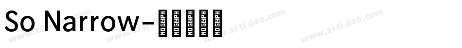 So Narrow字体转换
